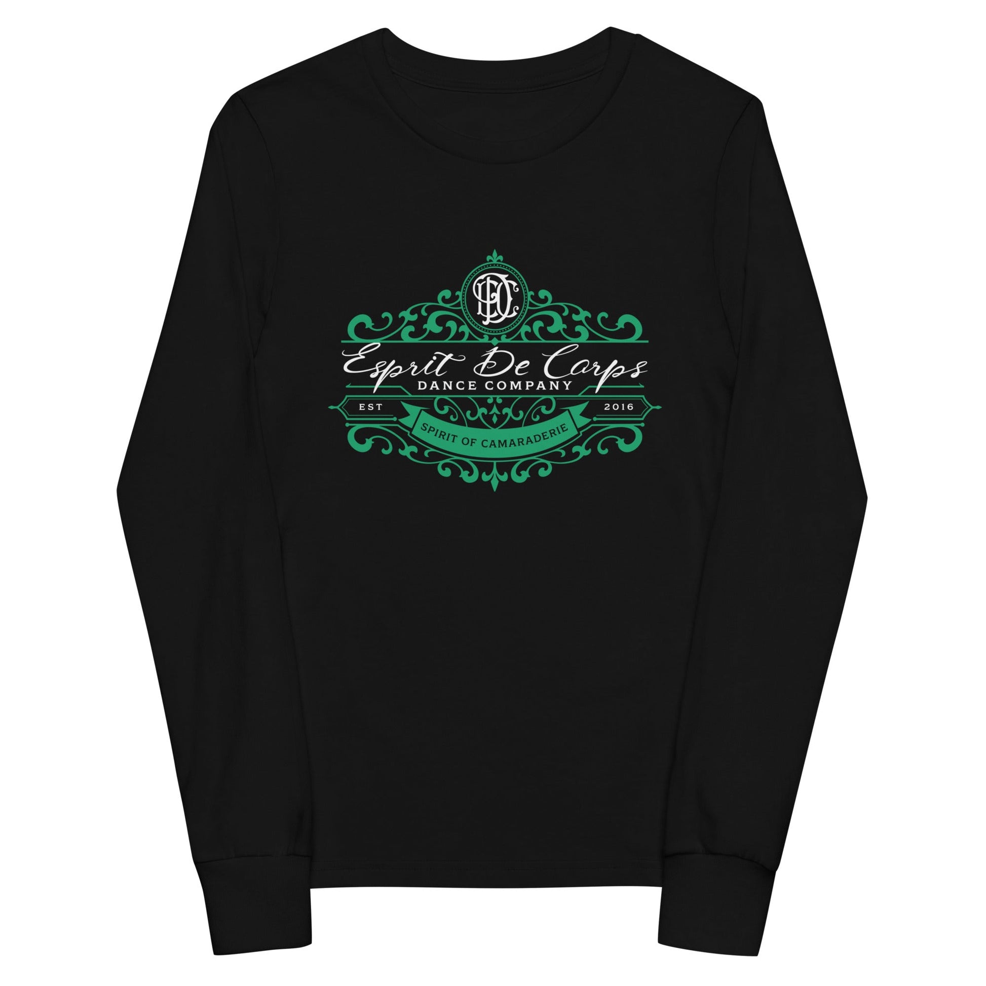 Performance | Youth Long Sleeve T-Shirt | Esprit de Corps Dance Co., LLC | Crest Logo
