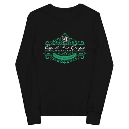 Performance | Youth Long Sleeve T-Shirt | Esprit de Corps Dance Co., LLC | Crest Logo