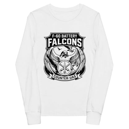 Performance | Youth Long Sleeve T-Shirt | F - 60th ADA | Falcon Shield Logo