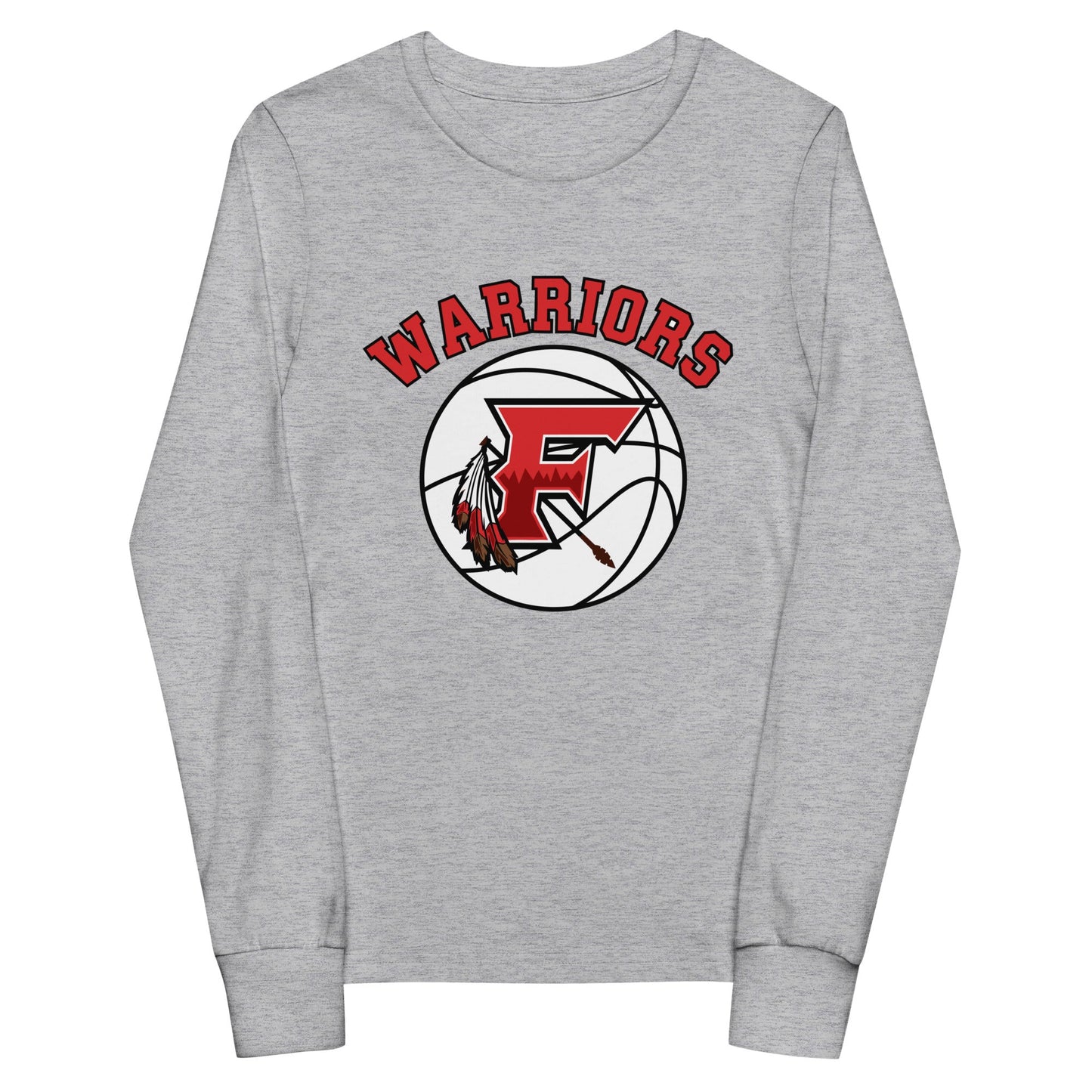 Performance | Youth Long Sleeve T-Shirt | Fallbrook Basketball | Warriors Logo