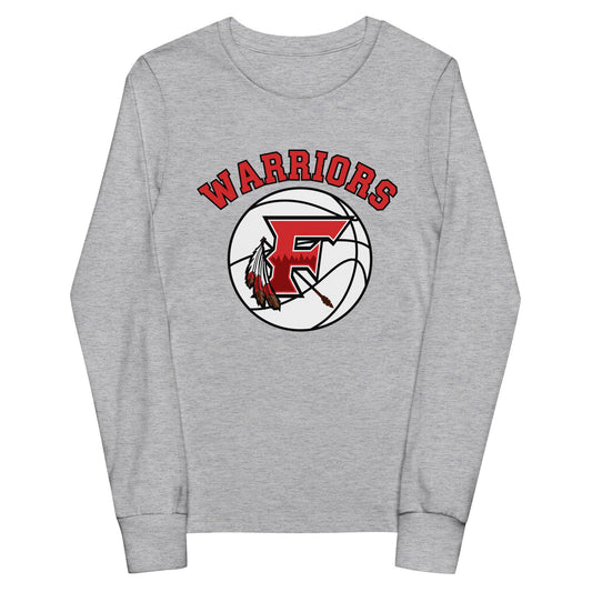 Performance | Youth Long Sleeve T-Shirt | Fallbrook Basketball | Warriors Logo