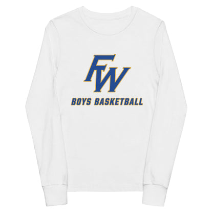 Performance | Youth Long Sleeve T-Shirt | Fayette Ware Boys Basketball | FW Crest Logo