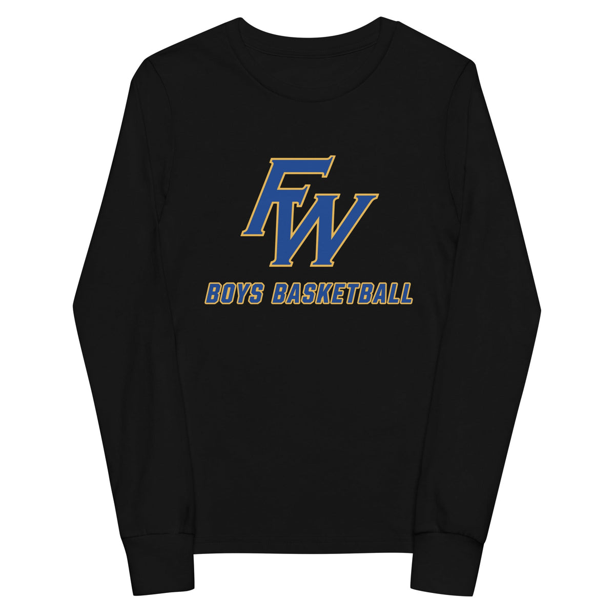 Performance | Youth Long Sleeve T-Shirt | Fayette Ware Boys Basketball | FW Crest Logo