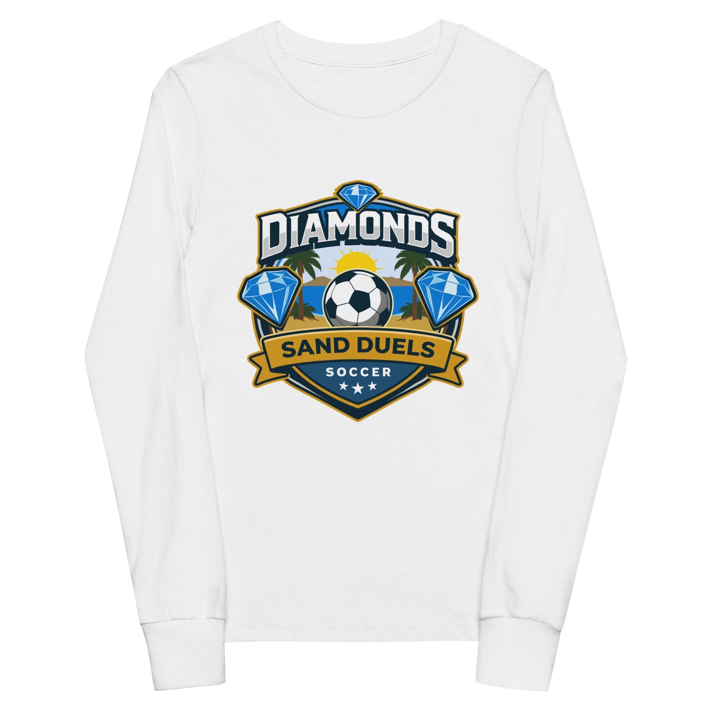 Performance | Youth Long Sleeve T-Shirt | FC Charles: Diamonds | Crest Logo