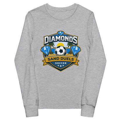 Performance | Youth Long Sleeve T-Shirt | FC Charles: Diamonds | Crest Logo