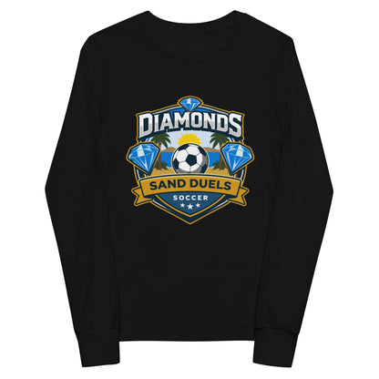 Performance | Youth Long Sleeve T-Shirt | FC Charles: Diamonds | Crest Logo