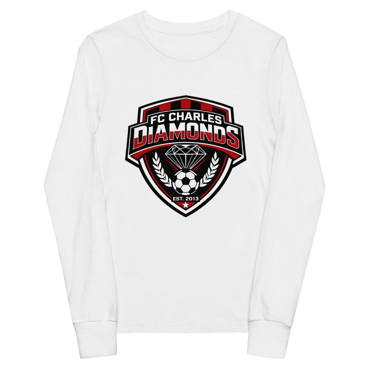Performance | Youth Long Sleeve T-Shirt | FC Charles: Diamonds | Emblem Logo