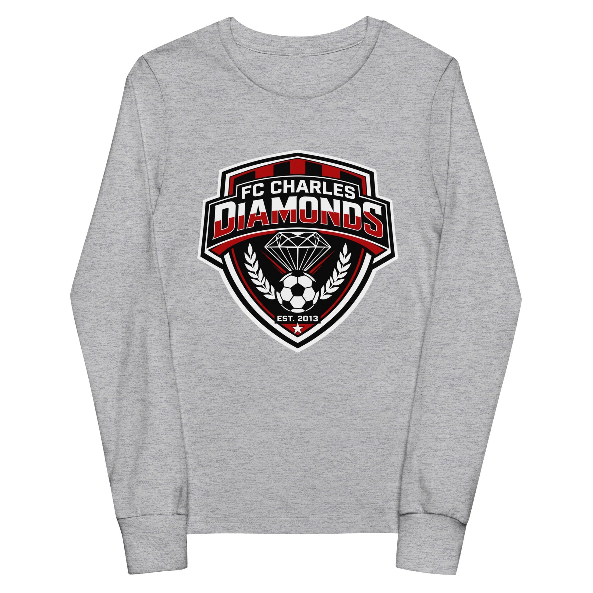 Performance | Youth Long Sleeve T-Shirt | FC Charles: Diamonds | Emblem Logo