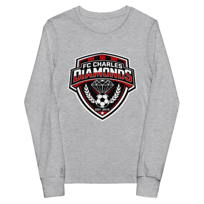 Performance | Youth Long Sleeve T-Shirt | FC Charles: Diamonds | Emblem Logo