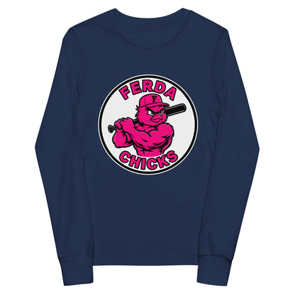 Performance | Youth Long Sleeve T-Shirt | FerDa Chicks | Badge Logo