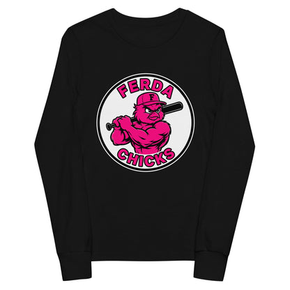 Performance | Youth Long Sleeve T-Shirt | FerDa Chicks | Badge Logo