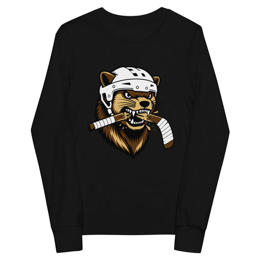 Performance | Youth Long Sleeve T-Shirt | Fighting Mongooses Hockey Club | Mascot Logo