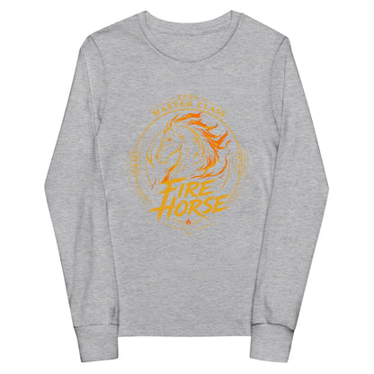 Performance | Youth Long Sleeve T-Shirt | Fire Horse Masters | Crest Logo