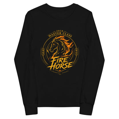 Performance | Youth Long Sleeve T-Shirt | Fire Horse Masters | Crest Logo