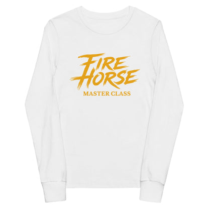Performance | Youth Long Sleeve T-Shirt | Fire Horse Masters | Modern Script Logo