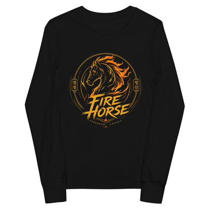 Performance | Youth Long Sleeve T-Shirt | Fire Horse Masters | Vanguard Logo