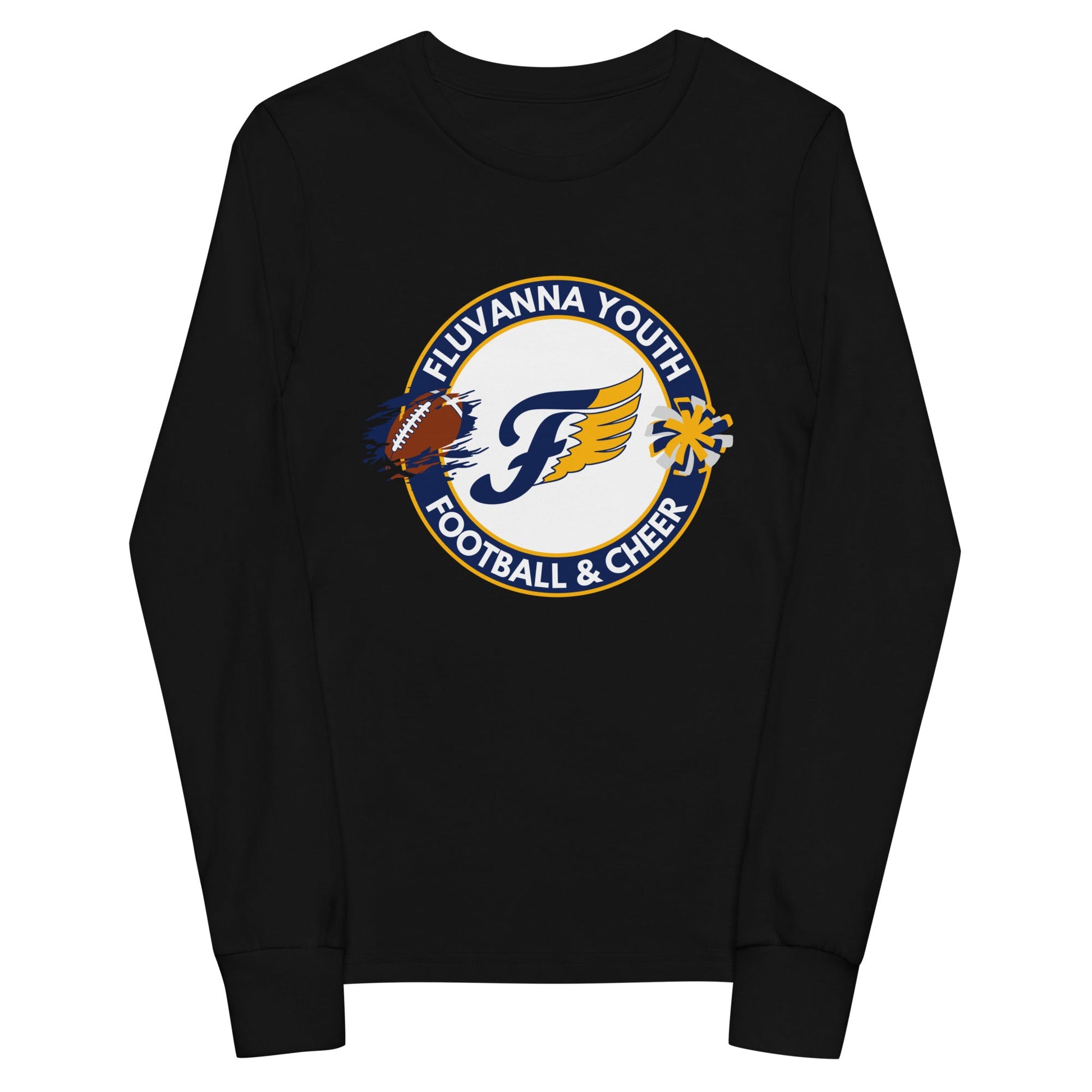 Performance | Youth Long Sleeve T-Shirt | Fluvanna Youth Football and Cheer | Badge Logo