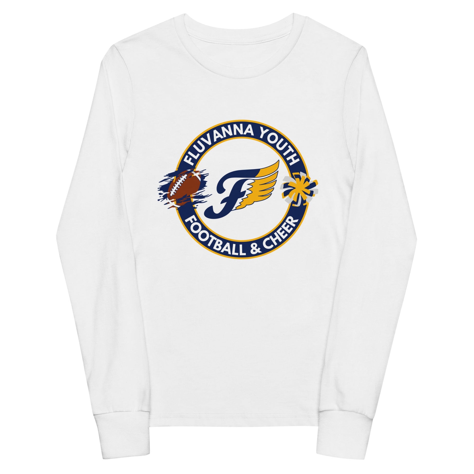 Performance | Youth Long Sleeve T-Shirt | Fluvanna Youth Football and Cheer | Badge Logo