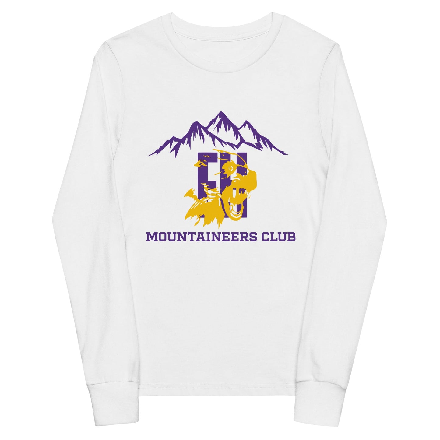 Performance | Youth Long Sleeve T-Shirt | Friday Harbor High School Mountaineers Club | Mountaineers Logo