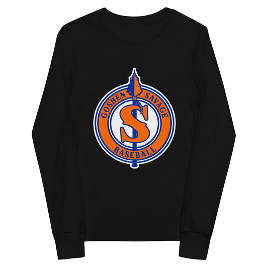Performance | Youth Long Sleeve T-Shirt | Goshen Savage Baseball | Badge Logo