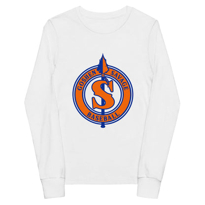 Performance | Youth Long Sleeve T-Shirt | Goshen Savage Baseball | Badge Logo