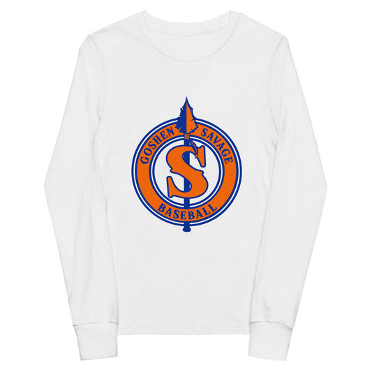 Performance | Youth Long Sleeve T-Shirt | Goshen Savage Baseball | Badge Logo