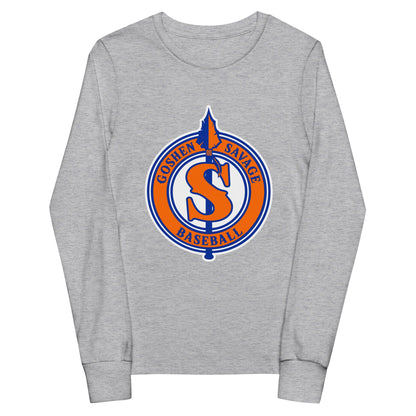 Performance | Youth Long Sleeve T-Shirt | Goshen Savage Baseball | Badge Logo