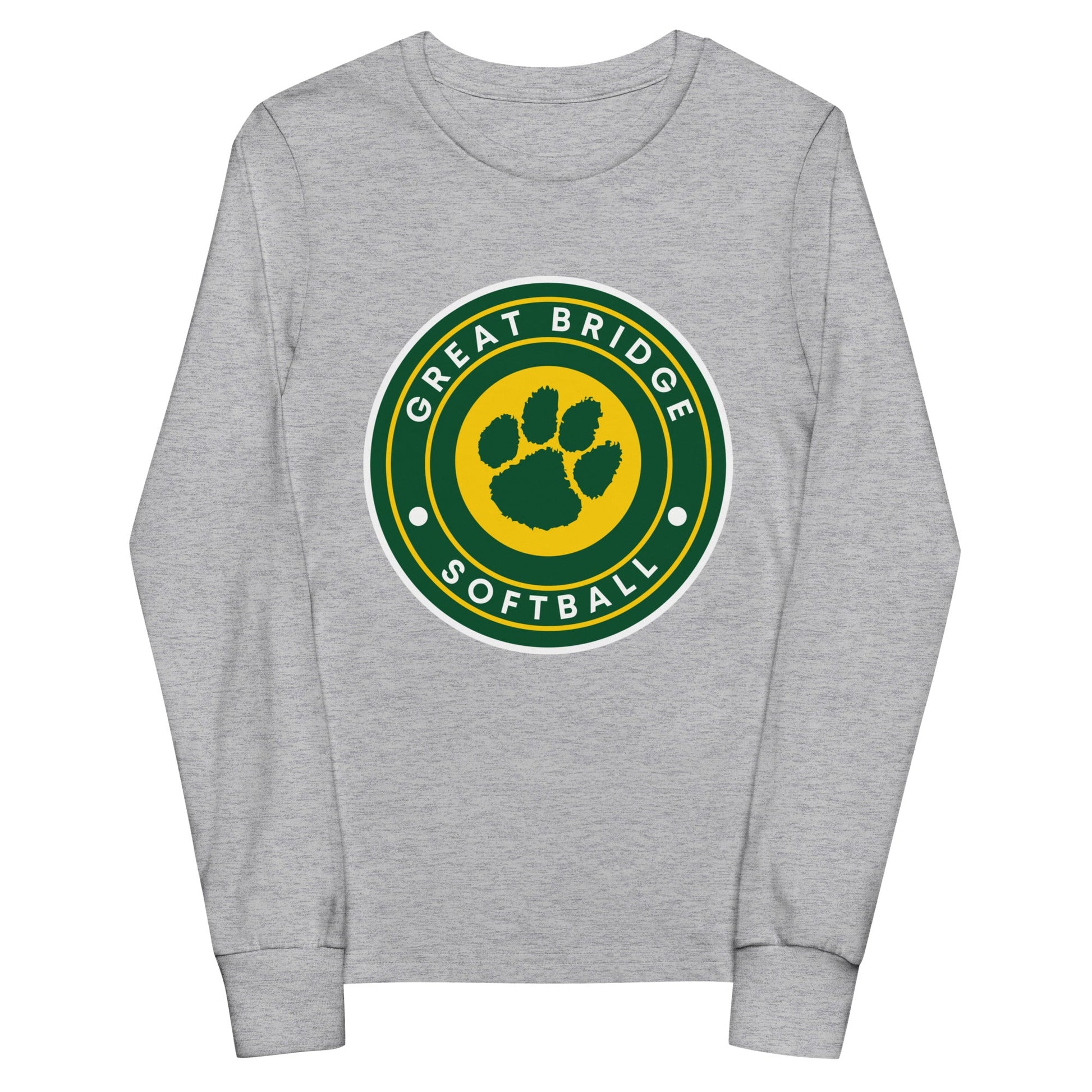 Performance | Youth Long Sleeve T-Shirt | Great Bridge Softball Booster | Badge Logo