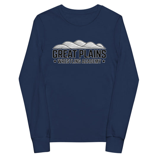 Performance | Youth Long Sleeve T-Shirt | Great Plains Wrestling Academy | Crest Logo