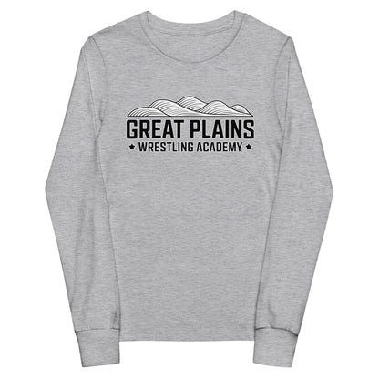 Performance | Youth Long Sleeve T-Shirt | Great Plains Wrestling Academy | Crest Logo