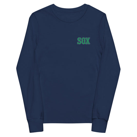 Performance | Youth Long Sleeve T-Shirt | Greenville Sox | Emblem Logo