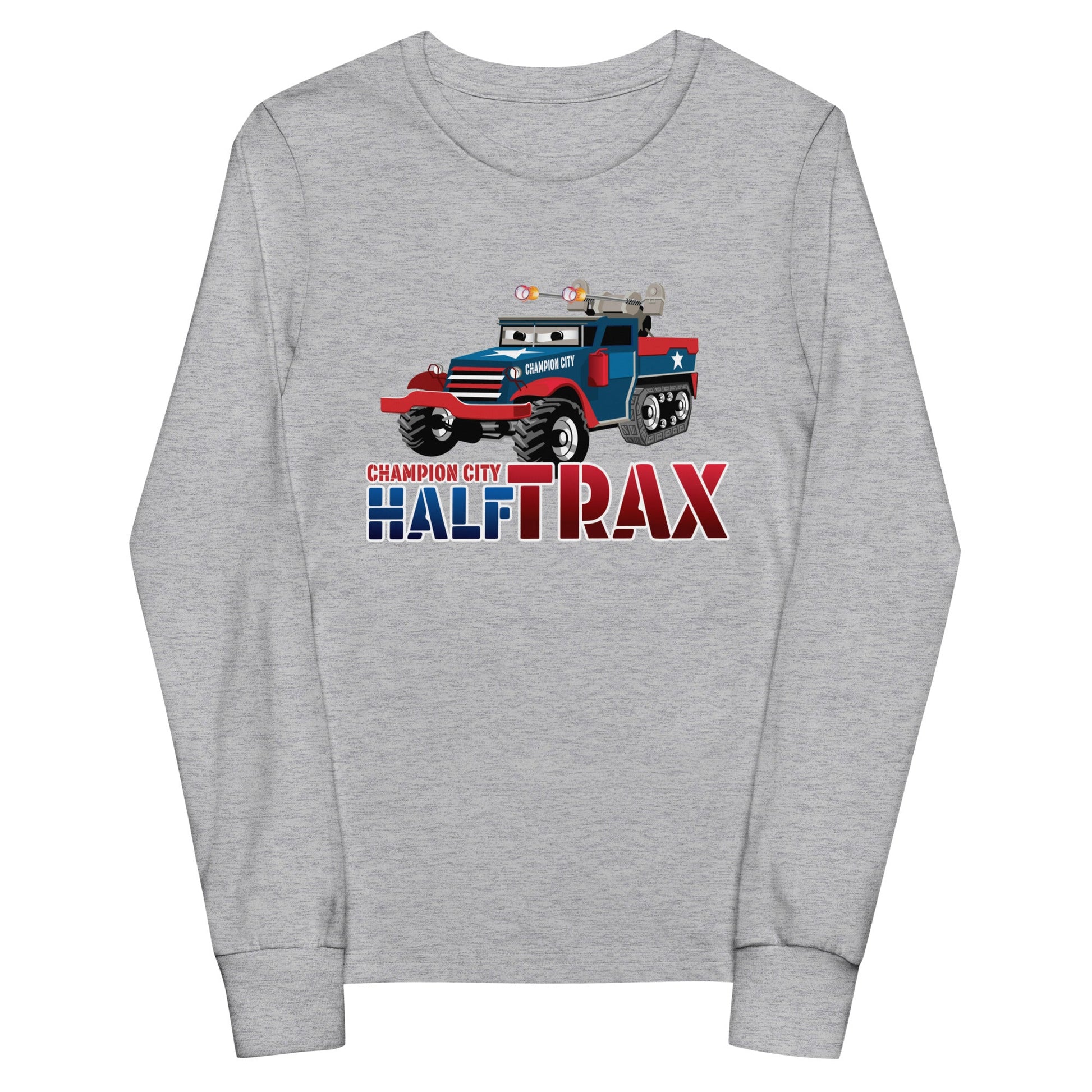 Performance | Youth Long Sleeve T-Shirt | Half Trax Baseball | Mascot Logo