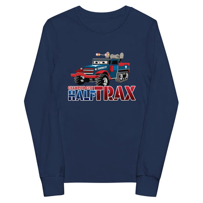 Performance | Youth Long Sleeve T-Shirt | Half Trax Baseball | Mascot Logo