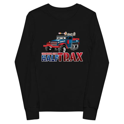 Performance | Youth Long Sleeve T-Shirt | Half Trax Baseball | Mascot Logo