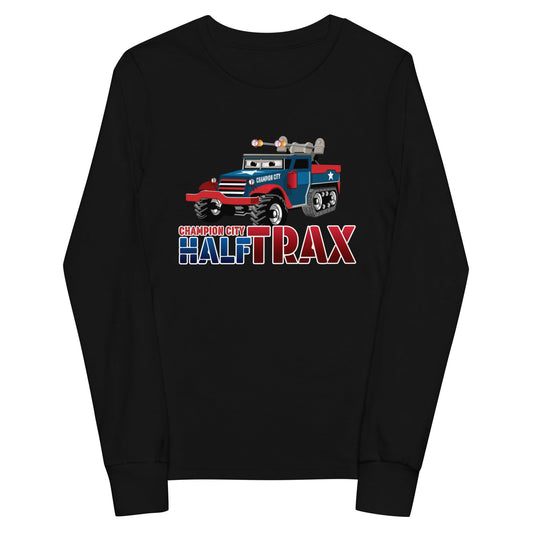 Performance | Youth Long Sleeve T-Shirt | Half Trax Baseball | Mascot Logo