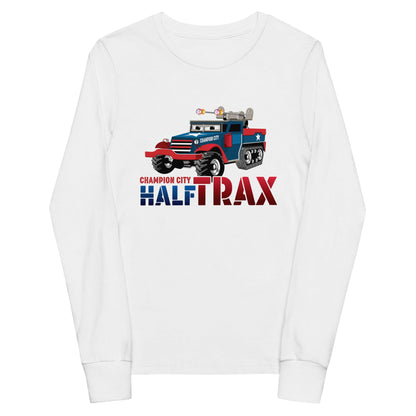 Performance | Youth Long Sleeve T-Shirt | Half Trax Baseball | Mascot Logo