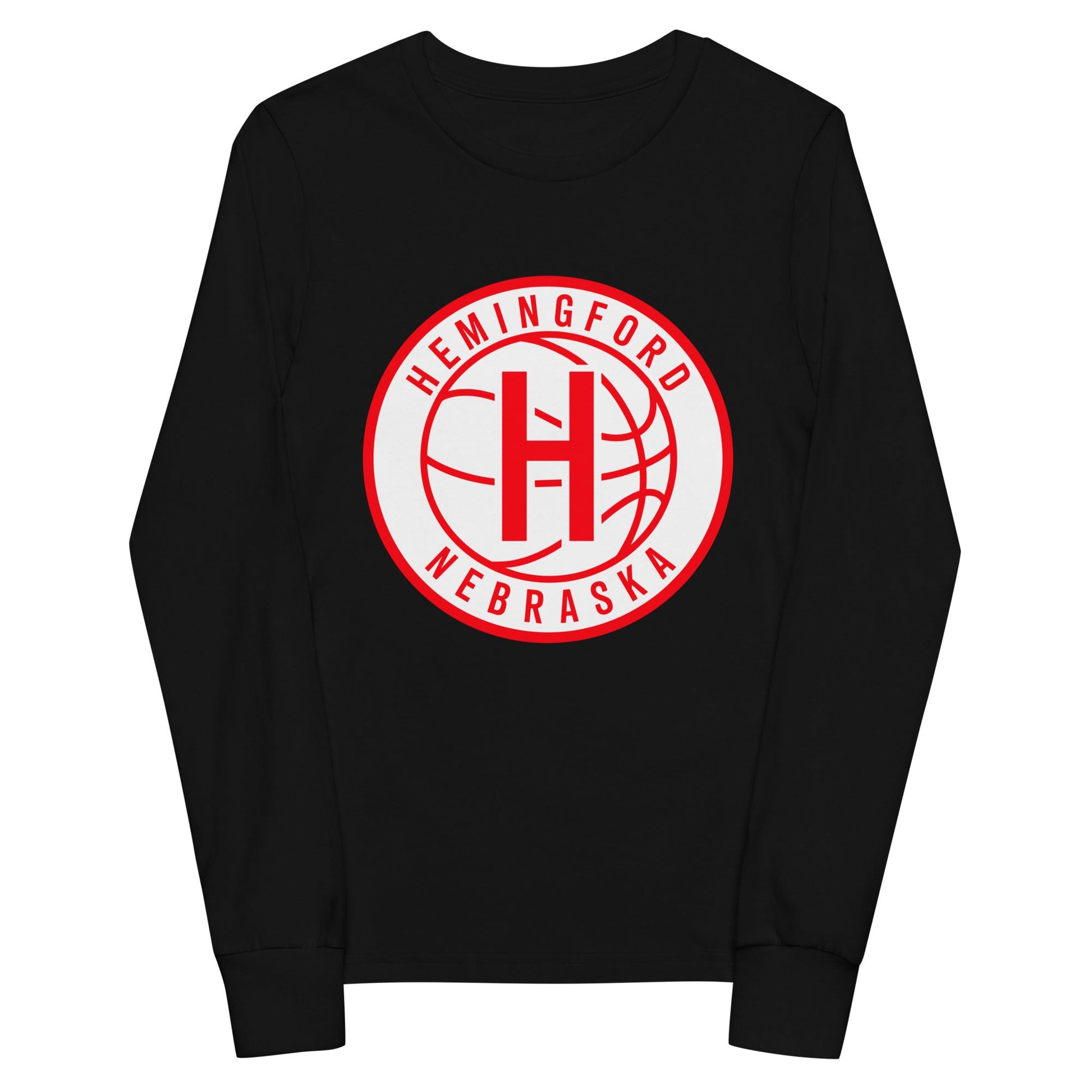 Performance | Youth Long Sleeve T-Shirt | Hemingford Bobcats | Alt Badge Logo