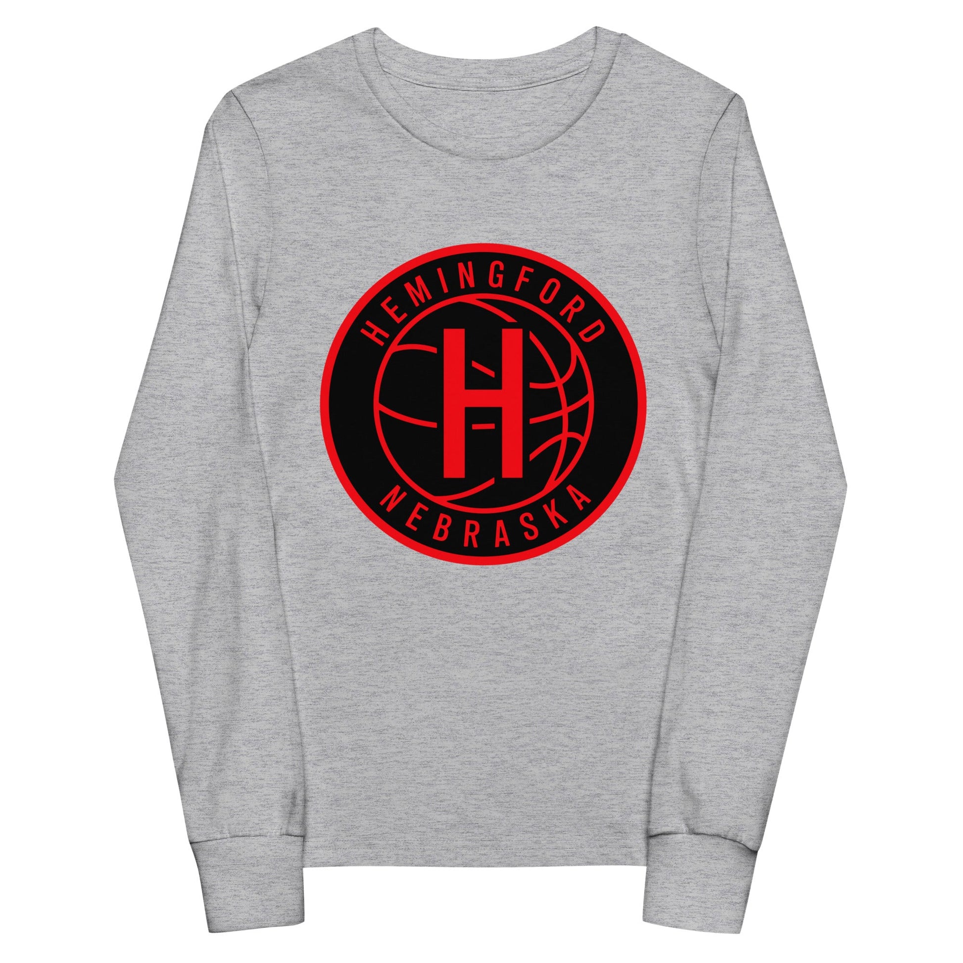 Performance | Youth Long Sleeve T-Shirt | Hemingford Bobcats | Badge Logo