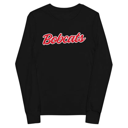 Performance | Youth Long Sleeve T-Shirt | Hemingford Bobcats | Script Logo