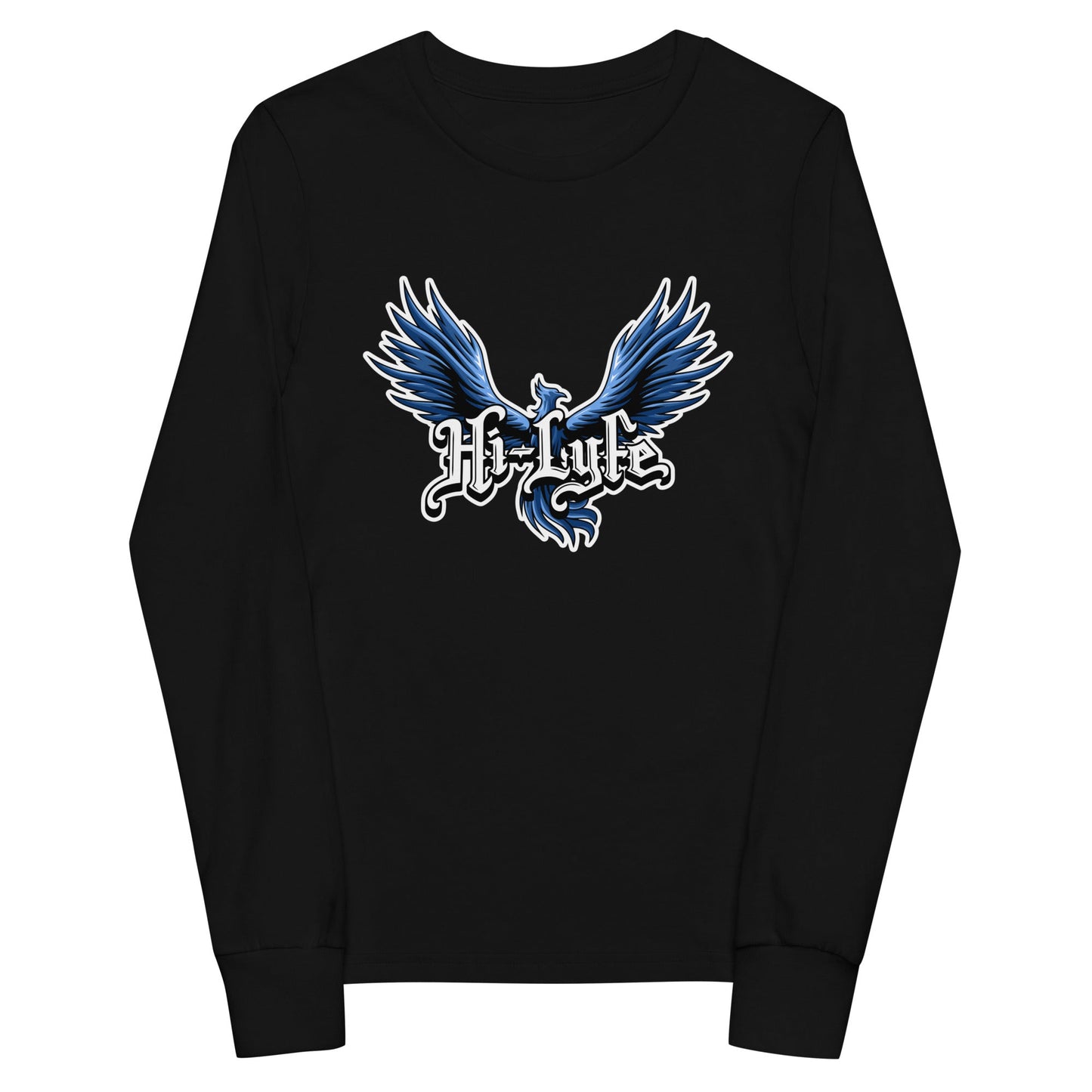 Performance | Youth Long Sleeve T-Shirt | Hi - Lyfe Basketball | Wings Logo