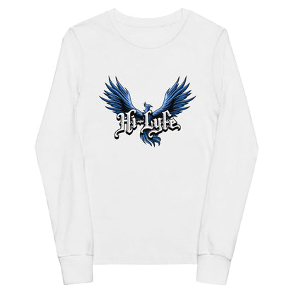 Performance | Youth Long Sleeve T-Shirt | Hi - Lyfe Basketball | Wings Logo