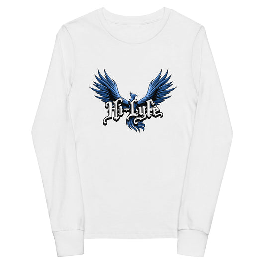 Performance | Youth Long Sleeve T-Shirt | Hi - Lyfe Basketball | Wings Logo
