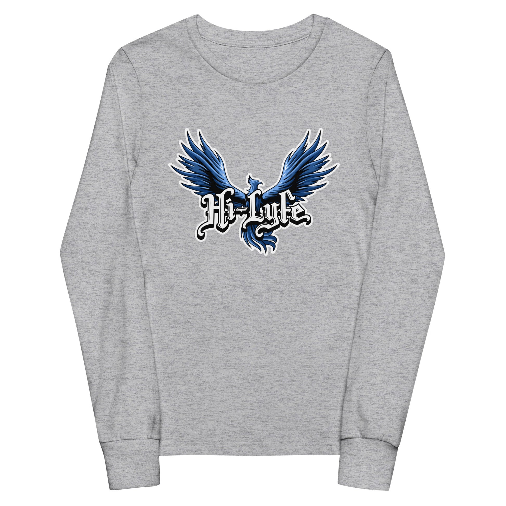 Performance | Youth Long Sleeve T-Shirt | Hi - Lyfe Basketball | Wings Logo