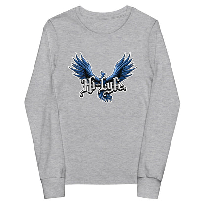Performance | Youth Long Sleeve T-Shirt | Hi - Lyfe Basketball | Wings Logo