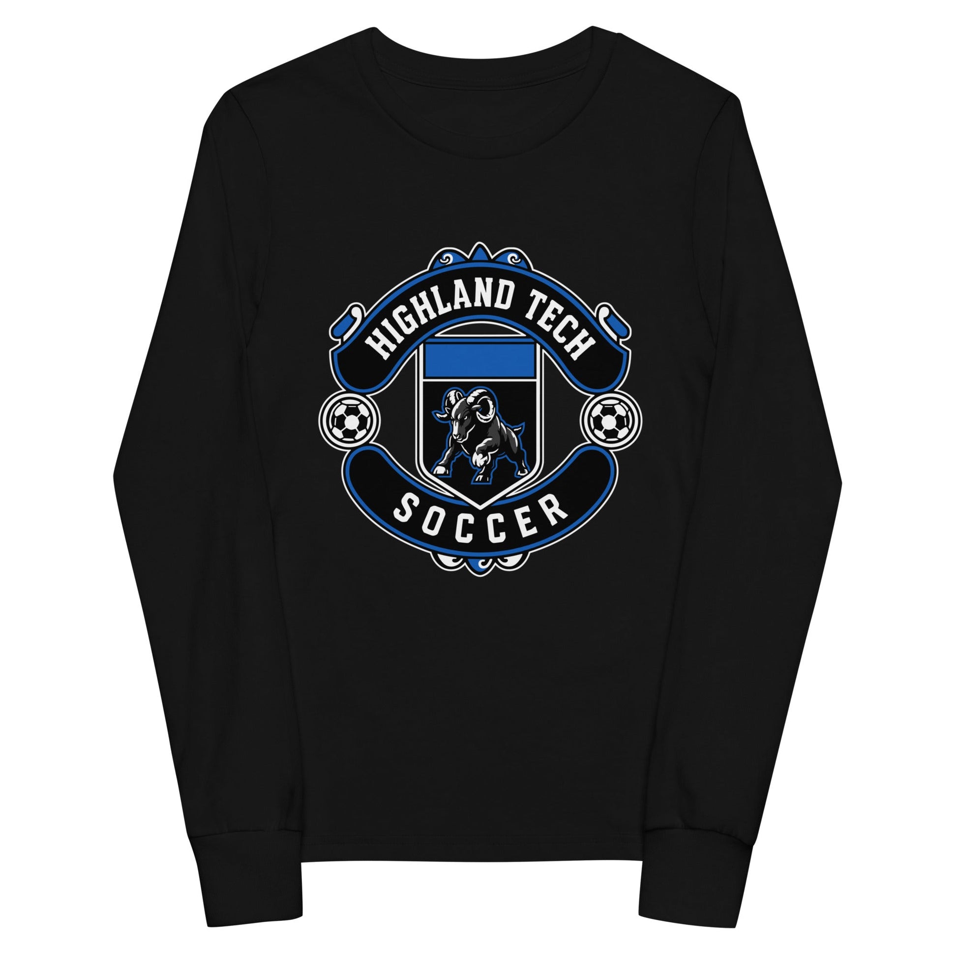 Performance | Youth Long Sleeve T-Shirt | Highland Soccer | Emblem Logo