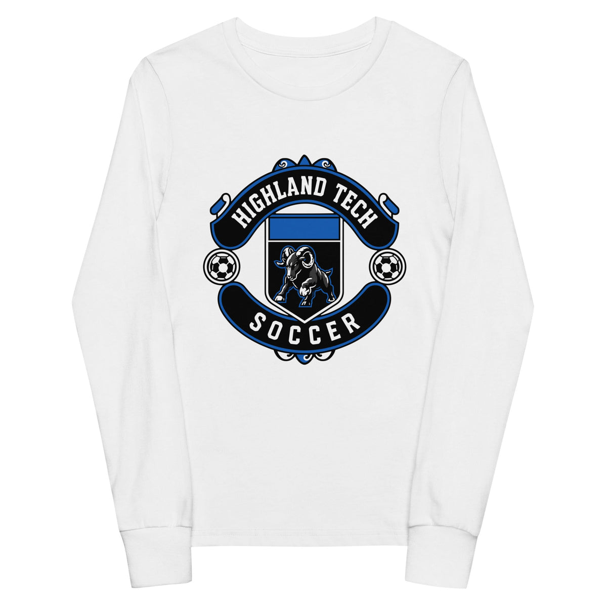 Performance | Youth Long Sleeve T-Shirt | Highland Soccer | Emblem Logo