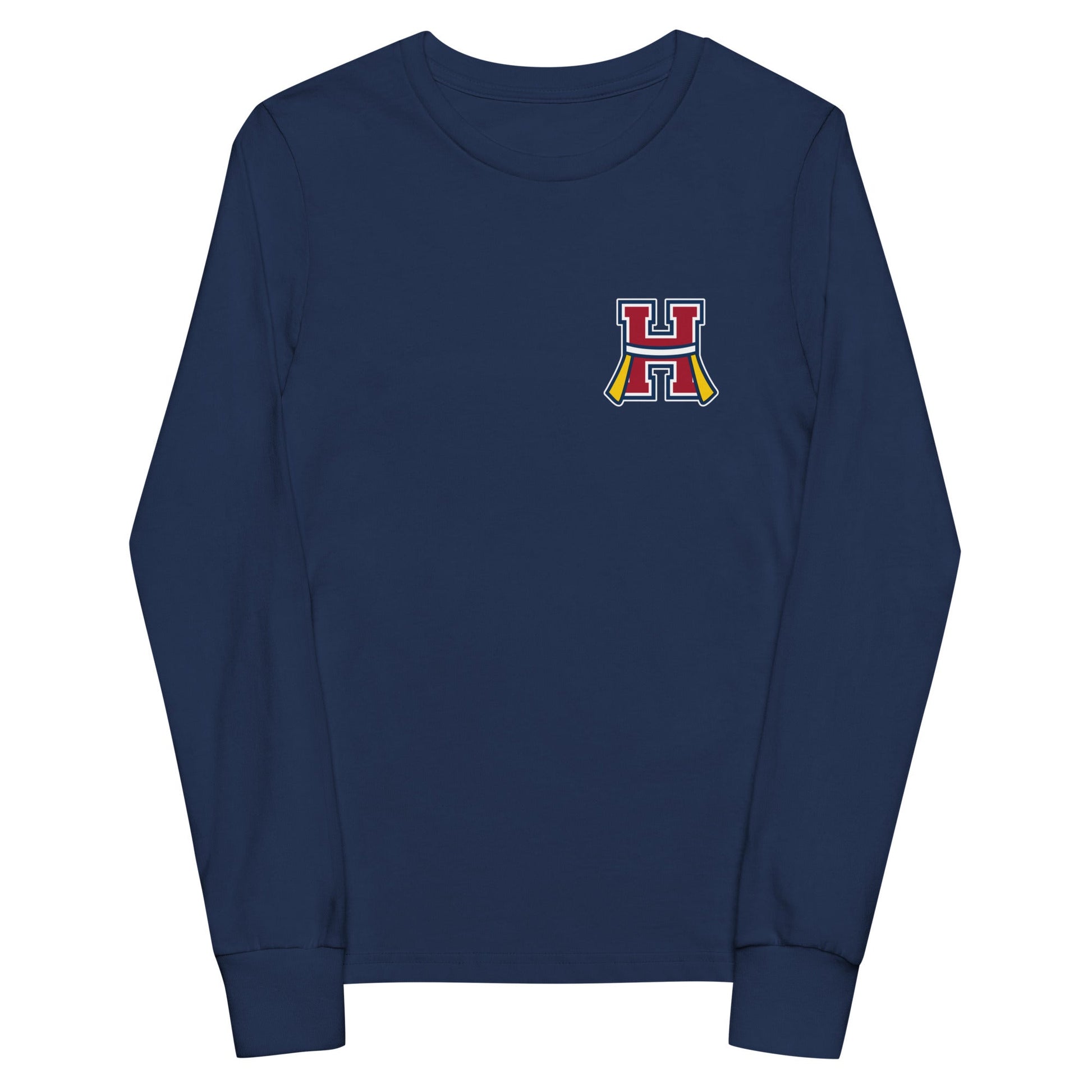 Performance | Youth Long Sleeve T-Shirt | Hornell Flag Football | H Flags Logo