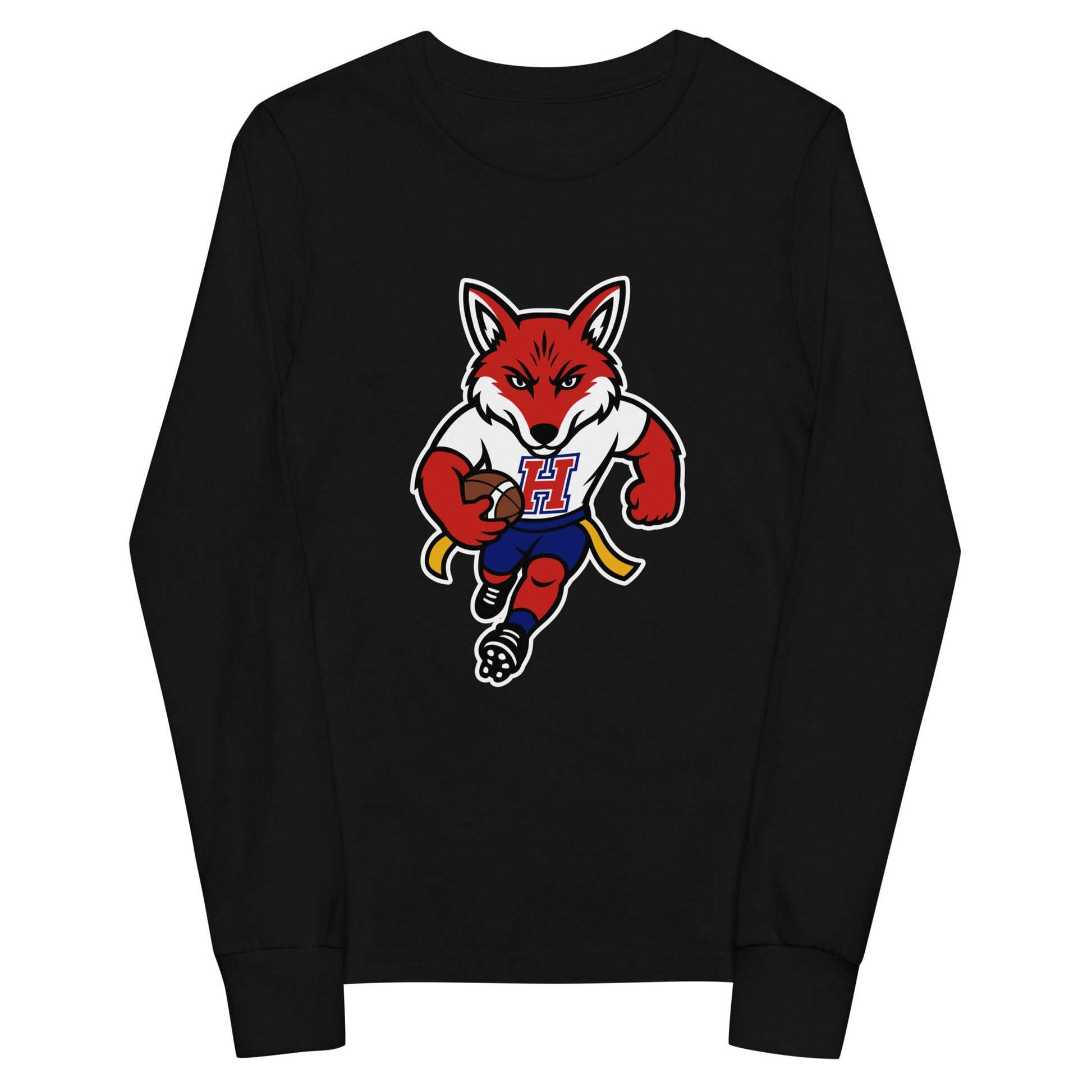 Performance | Youth Long Sleeve T-Shirt | Hornell Flag Football | Mascot Logo