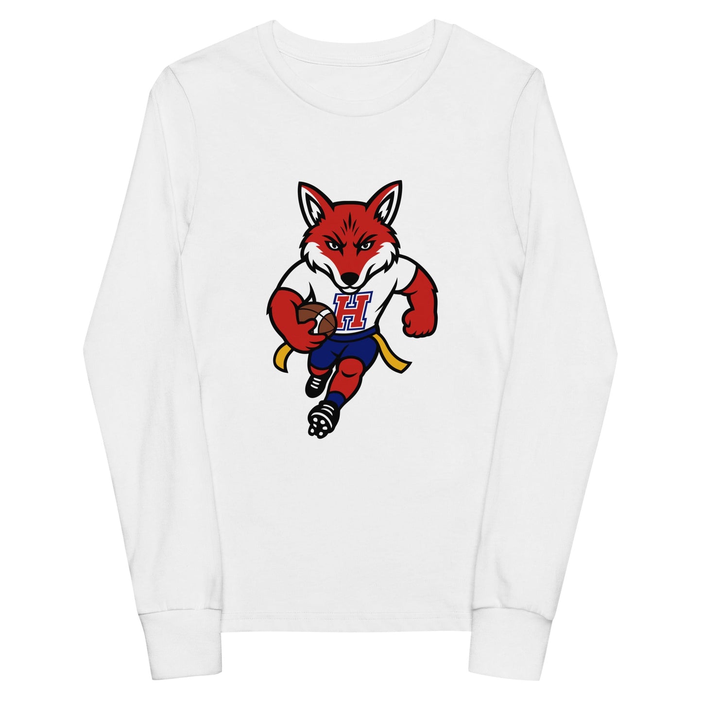 Performance | Youth Long Sleeve T-Shirt | Hornell Flag Football | Mascot Logo