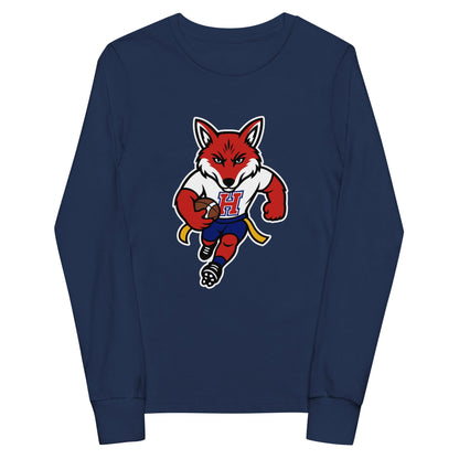 Performance | Youth Long Sleeve T-Shirt | Hornell Flag Football | Mascot Logo